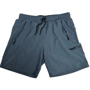 Viodia Hiking Shorts Mens LG 7" Zipper Pockets Quick Dry Stretch Drawstring READ